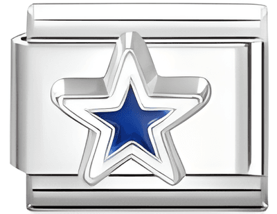 Silver/blue star